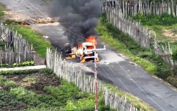 Biadab, KKB PAPUA Tembak Dan Bakar Sopir Angkutan Umum Di Distrik Paniai