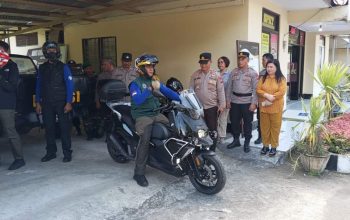 Safety Riding, Kapolda Sulut Mengendarai Motor Kunjungi Polsek Lolayan