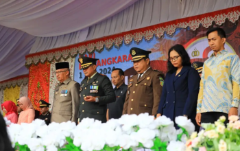 Pj. Walikota Kotamobagu Menghadiri Upacara Sekaligus Acara Syukuran Hari Bayangkara Ke-78