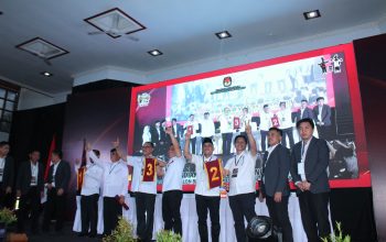 KPU Bolmong Sukses Gelar Pencabutan Dan Penetapan Nomor Urut Pasangan Calon Bupati