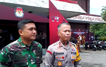 Polres Bolmong Jaga Keamanan Proses Tahapan Pencabutan Nomor Urut Paslon Kepala Daerah