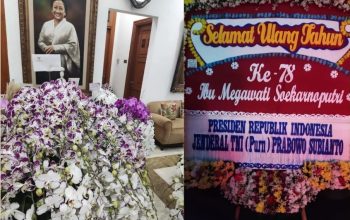 Tepat Berulang Tahun Ke-78 Megawati Dikirimi Bunga Anggrek Oleh Prabowo