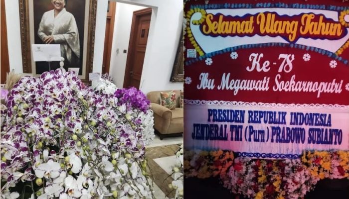Tepat Berulang Tahun Ke-78 Megawati Dikirimi Bunga Anggrek Oleh Prabowo