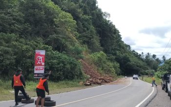 Kementerian PU Lakukan Penanganan Longsor Pada Akses Masuk Kotamobagu, Penguna Jalan Diminta Waspada