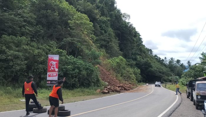 Kementerian PU Lakukan Penanganan Longsor Pada Akses Masuk Kotamobagu, Penguna Jalan Diminta Waspada