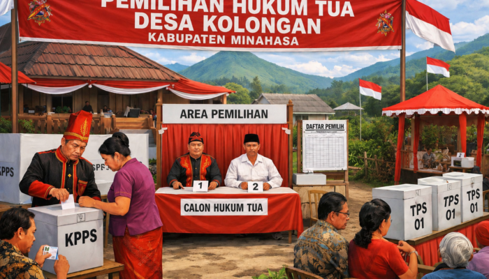 Pilhut Desa Kolongan Diwarnai Pelanggaran Netralitas Oleh Oknum PJ Hukum Tua